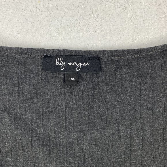 Lily Morgan Tank Top Womens Large Stretch Pullover Gray Sleeveless - Picture 3 of 9